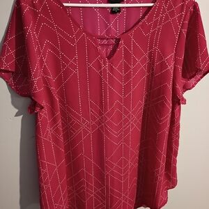Torrid Pink Patterned Blouse